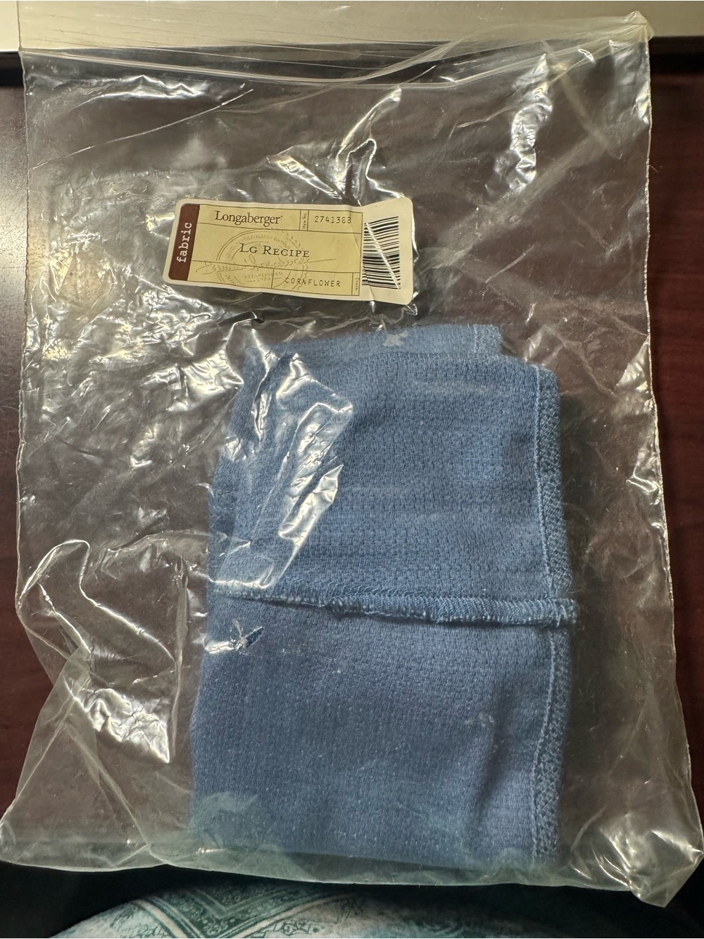 Longaberger Liner for Large Recipe Basket Cornflower #2741388